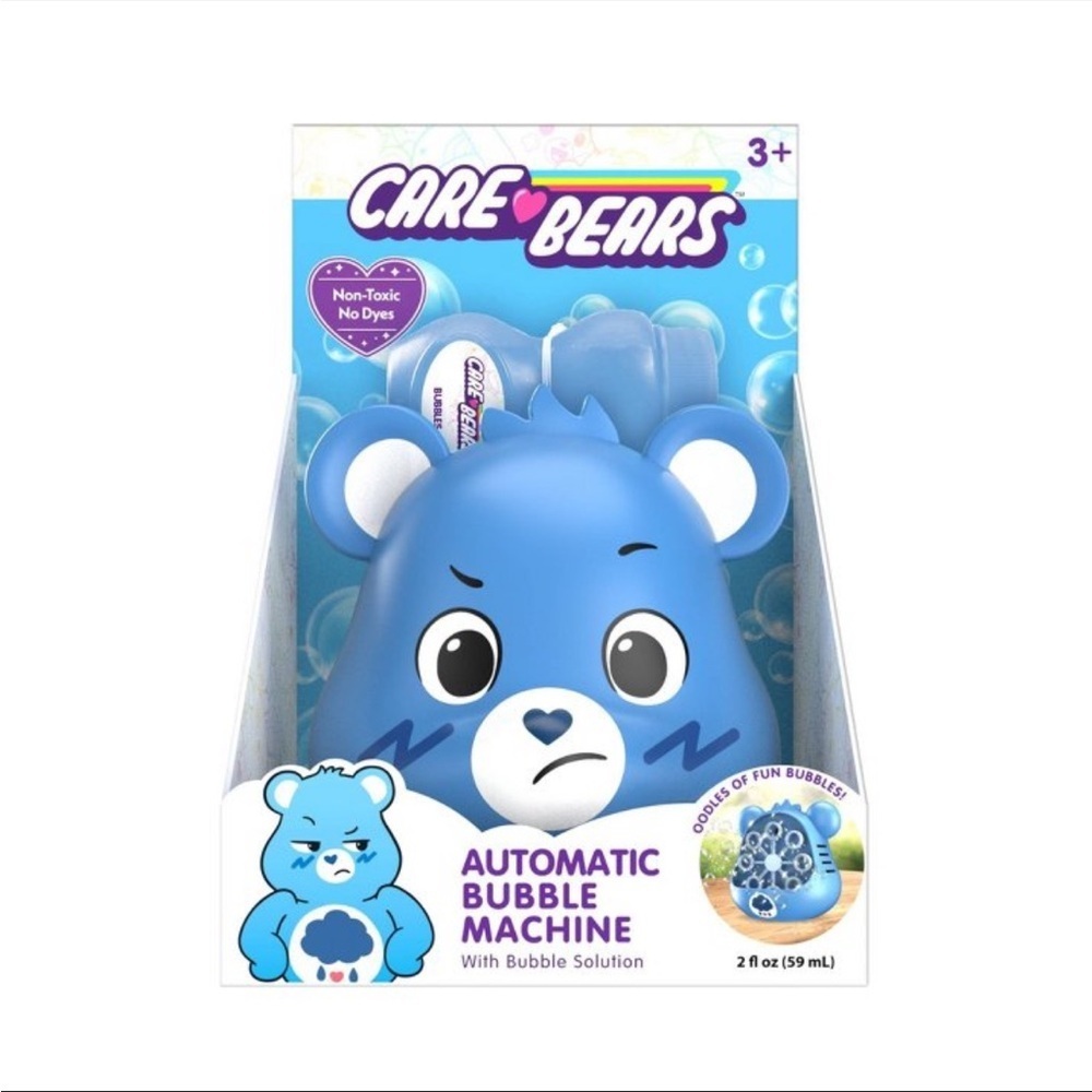 Care Bears Grumpy Bear Automatic Bubble Machine – Includes Bubble Solution- NWT
